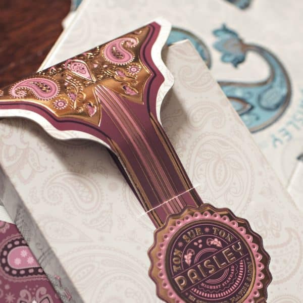 Paisley Ton sur Ton - Poudre Red Playing Cards by Dutch Card House - Image 3