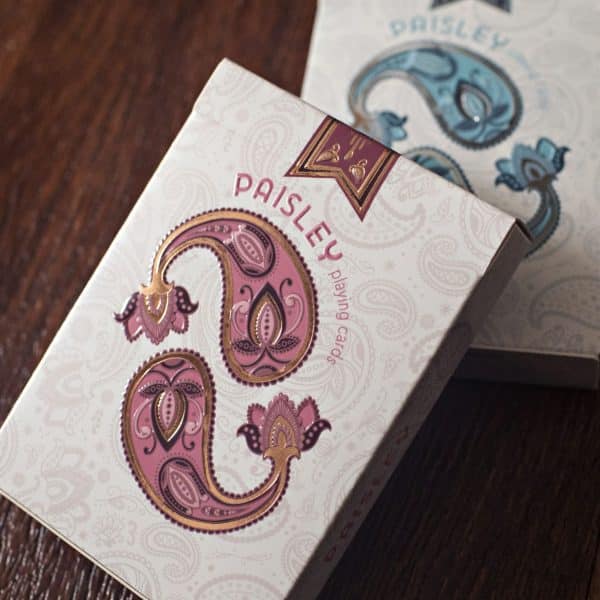 Paisley Ton sur Ton - Poudre Red Playing Cards by Dutch Card House - Image 2