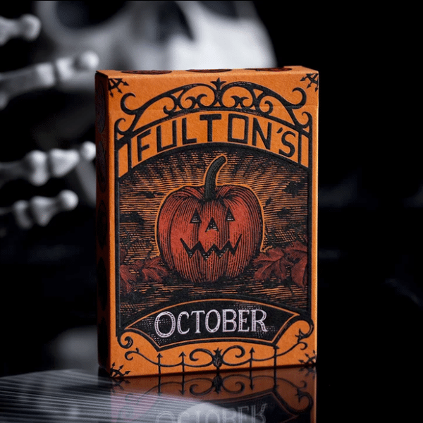 October V2 Pumpkin Orange Playing Cards by Fulton