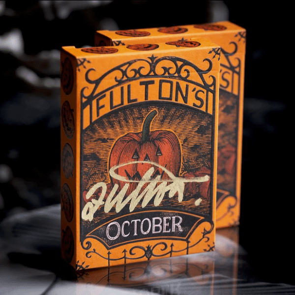 October V2 Pumpkin Orange Blind Box Signed Playing Cards by Fulton - Image 18