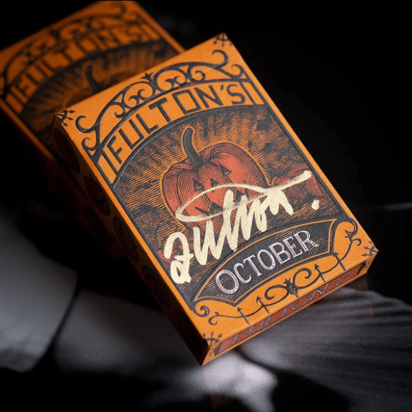 October V2 Pumpkin Orange Blind Box Signed Playing Cards by Fulton