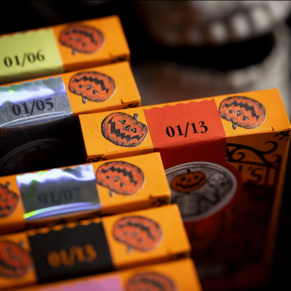 October V2 Pumpkin Orange Limited Gilded- Pearl Playing Cards by Fulton - Image 20