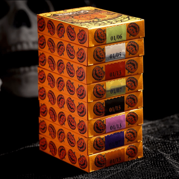 October V2 Pumpkin Orange Limited Gilded- Pearl Playing Cards by Fulton - Image 18
