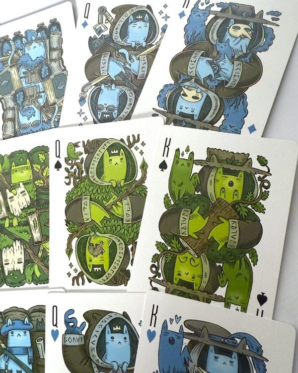 Meowgicians- Green-Blue Playing Cards - Image 7