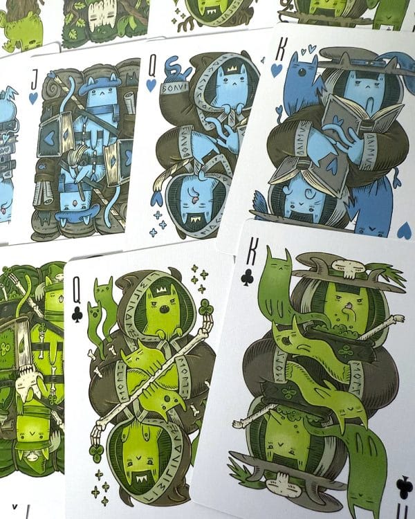Meowgicians- Green-Blue Playing Cards - Image 6
