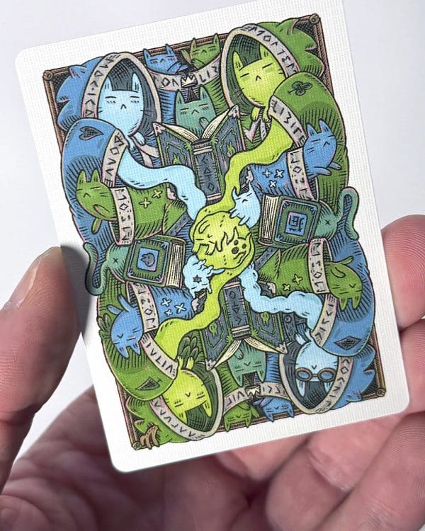 Meowgicians- Green-Blue Playing Cards - Image 2