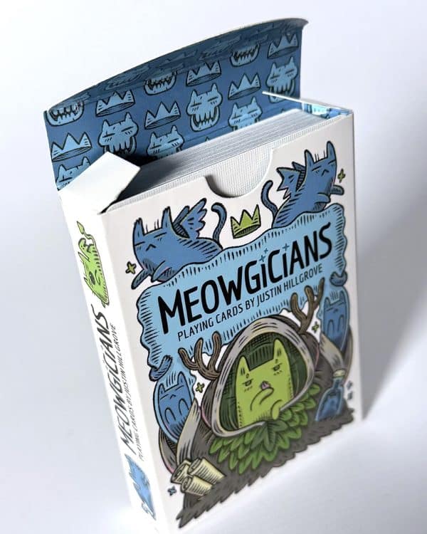 Meowgicians- Green-Blue Playing Cards