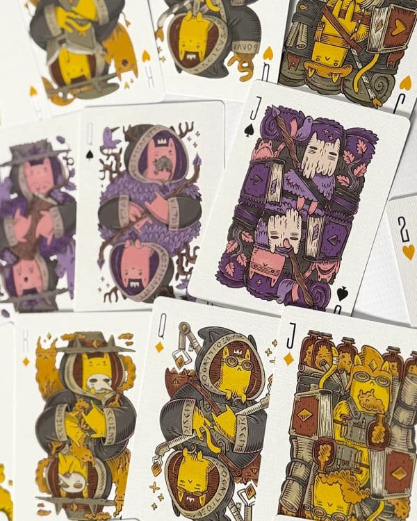 Meowgicians- Pink-Yellow Playing Cards - Image 4